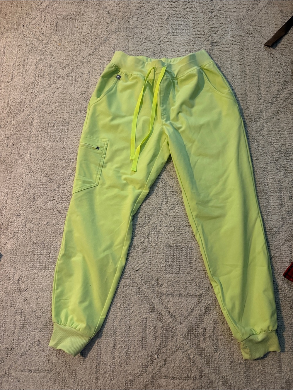 Figs Neon Yellow Drawstring Jogger Pants